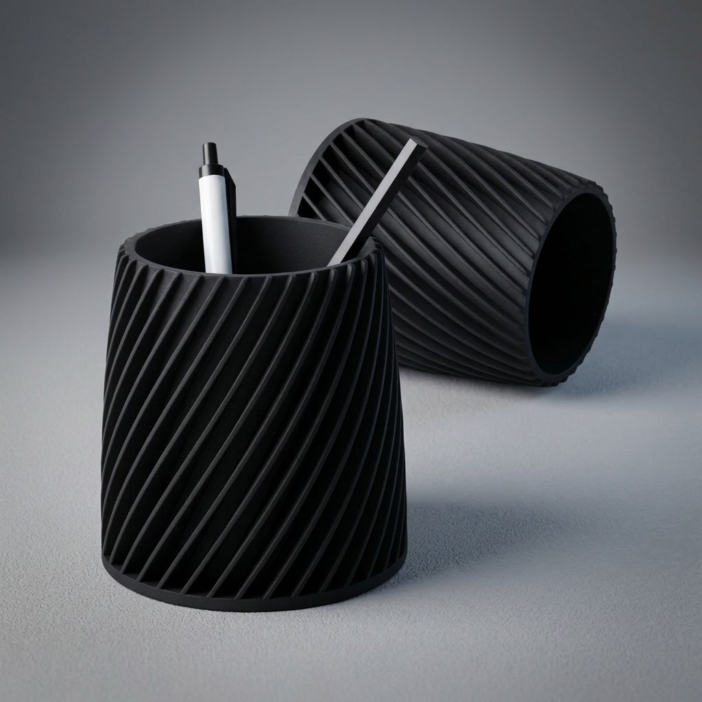 Kit Lixinho de Mesa + Porta Canetas Espiral ORGA KIT 02 Vinga Estúdio 